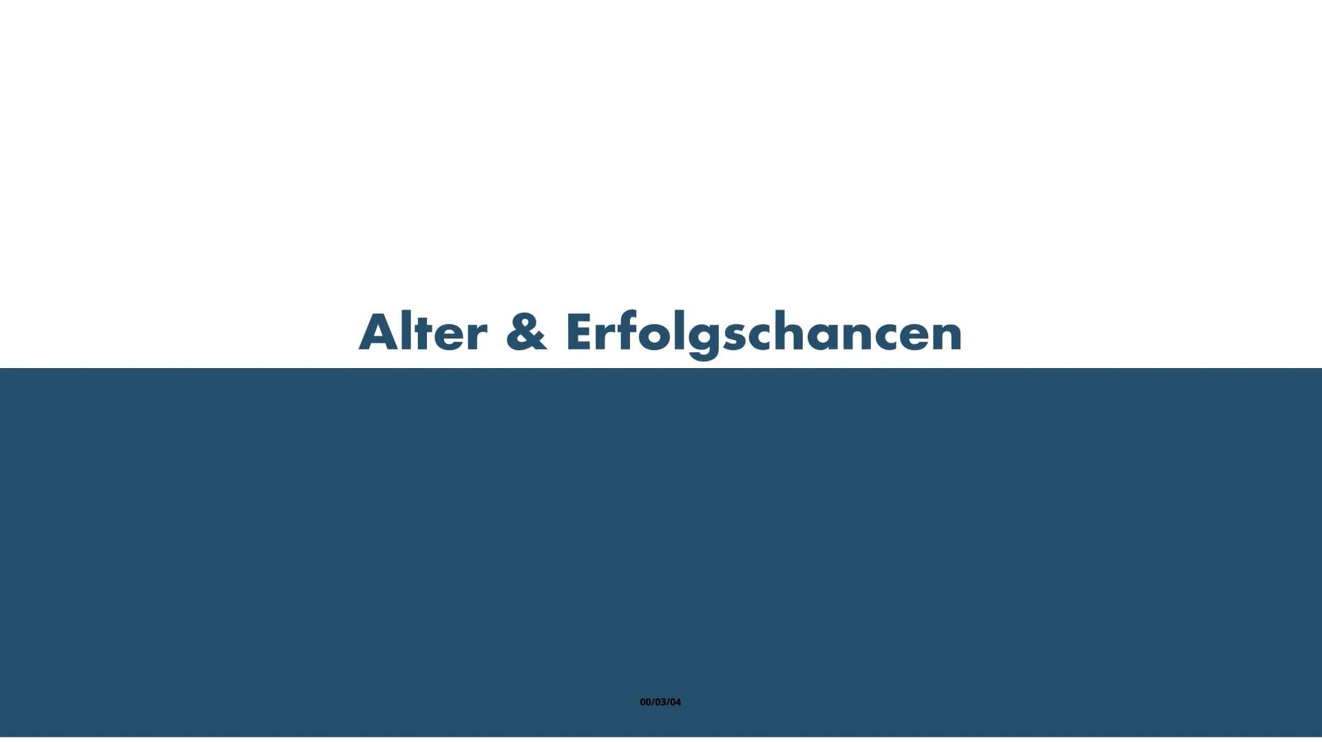 Alter und Erfolgschancen